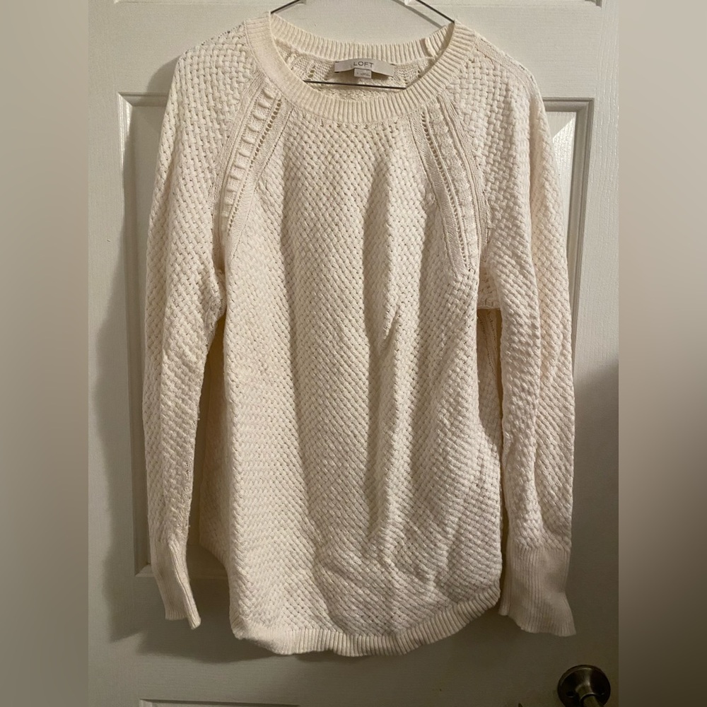 LOFT white sweater